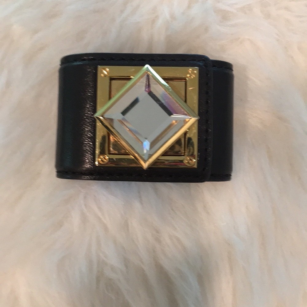 Leather And Stone Bracelet